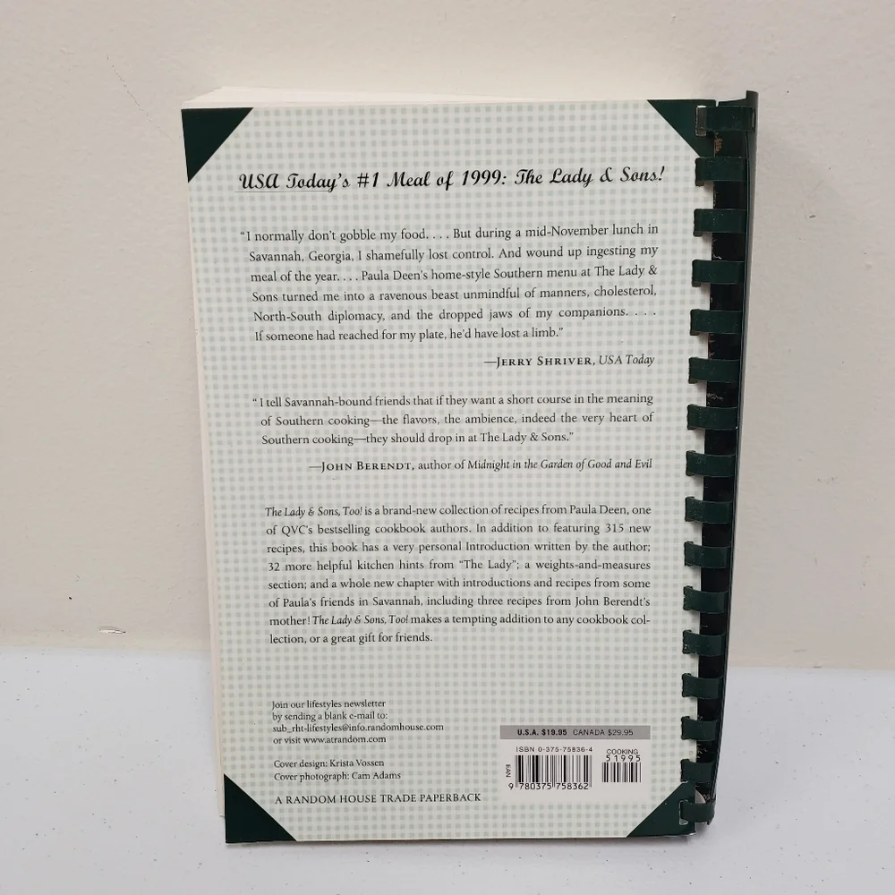 The Lady & Sons Too Paula Deen Recipes Cookbook